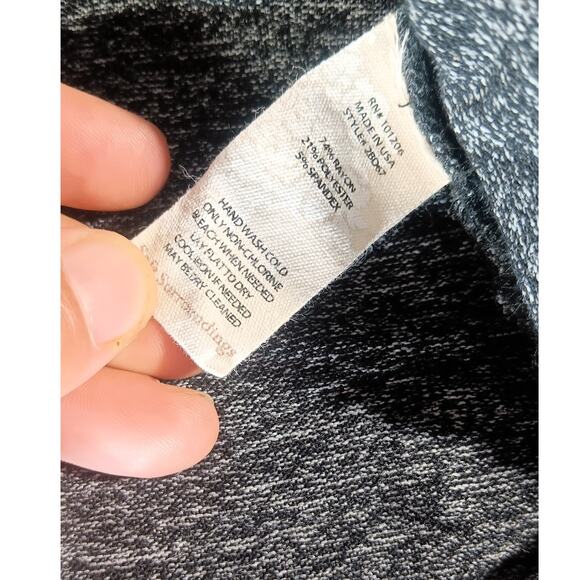 Soft Surrounding Gray Knit Hood Tunic Top Small Cozy Lightweight Lounge Pullover - Picture 8 of 9